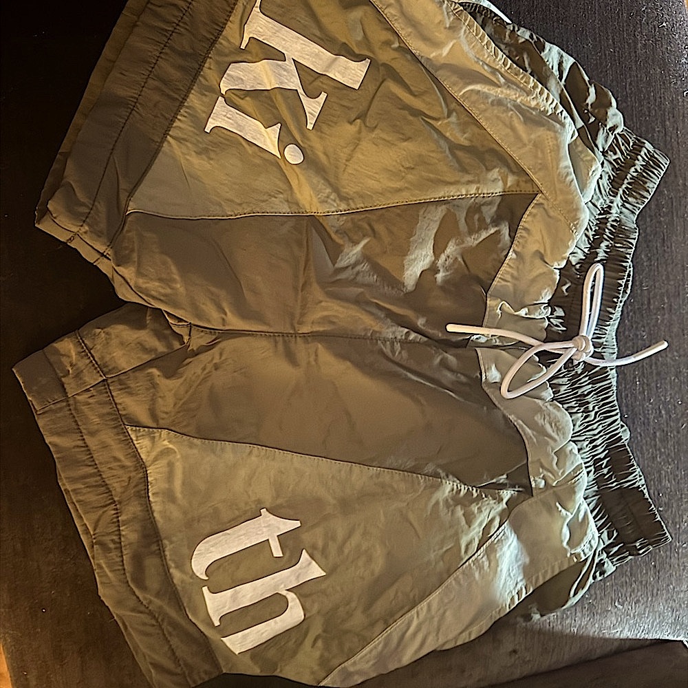 Kith Gray and Green Swim Trunks Lightweight Drawstring